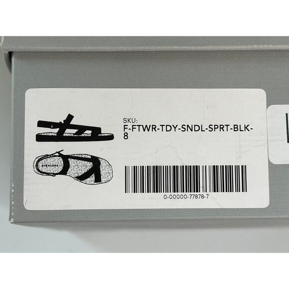 Everlane NIB The Renew Teddy Sport Sandal Black White Comfort Minimalist Soft 8 - Picture 10 of 10